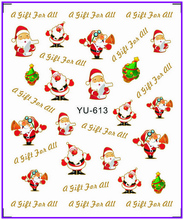 1X  Nail Sticker Cute Xmas Santa Clause Water Transfers Stickers Nail Decals Stickers Water Decal Opp Sleeve Packing YU613 2024 - buy cheap