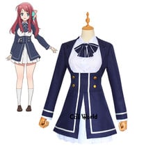 ZOMBIE LAND SAGA Minamoto Sakura Uniform Dress Outfit Anime Customize Cosplay Costumes 2024 - buy cheap