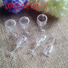 Tanduzi 100pcs Wholesale Cute Dollhouse Miniature Simulation Mini Wine Cup Transparent Cups Mini Tableware DIY Plastic Crafts 2024 - buy cheap