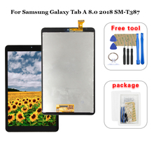 Для Samsung Galaxy Tab A 8,0 2018 SM-T387 T387A ЖК-дисплей дигитайзер экран сенсорная панель сенсорная сборка бесплатные инструменты 2024 - купить недорого