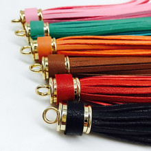 Fashion Pu Leather Tassel Keychain Leather Alloy Trinket Car Key chain Gift Women Bag Charm Key ring Keys accessories Pendant 35 2024 - buy cheap