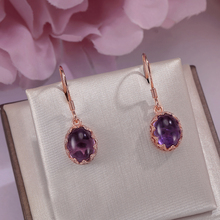 Fine Jewelry Sterling Silver Drop Earrings Amethyst 100% S925 Natural Oval Purple Gemstone Dangle Earring for Women CCEI036 2024 - buy cheap