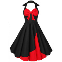 Olgitum vestido de verão do vintage 2020 sexy halter vestido feminino robe plus size pin up retro vestidos de festa b202 2024 - compre barato