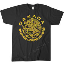 Camiseta del Estado De Oaxaca para hombre, diseño informal De algodón, con estampado De águila mexicana dorada, 2019 2024 - compra barato