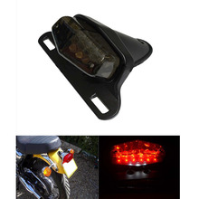 Motorbike Universal LED Black Smoke Lens 12V Rear Lucas Tail Brake Light Custom for Harley Bobber Honda Yamaha Suzuki Cafe Racer 2024 - buy cheap