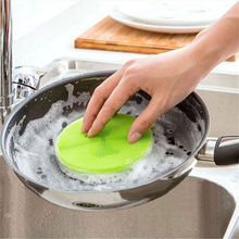 1pc Random Multifunction Silicone Magic Sponge Dishwashing Kitchen Bathroom Accessory Items Dish Bowl Eraser Cleaning Sponge Diy 2024 - buy cheap