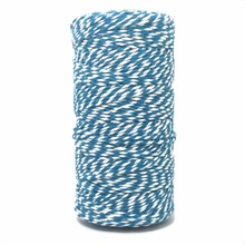 Twine mix de algodão 8ply, novidade com 1.5 dobras 1mm ~ 100mm (jarda/carretel), embalagem de presente azul para artesanato 2024 - compre barato