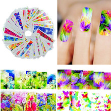 50 Sheets Flower DIY Decals Nails Art Water Transfer Printing Stickers For Nails Salon 2024 - buy cheap