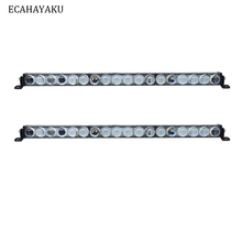 ECAHAYAKU-Barra de luz LED de trabajo, accesorio con lente de proyector, 90W, 9000lm, 6000K, blanco, 12V, para todoterreno, SUV, camión, remolque, barco, 20 pulgadas, 2 unidades 2024 - compra barato