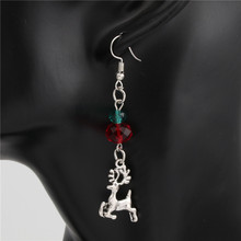1pair Christmas Gift Red Beads Earrings Deer Dangle Earrings Women New Jewelry E2121 2024 - buy cheap