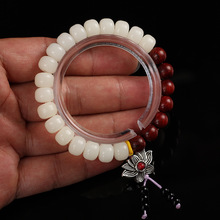 Белые браслеты из плодовых косточек Bodhi, ожерелье с подвеской в виде гайки Tagua, Будда, Лаки, для женщин и мужчин, для молитв, Mala, тибетский буддизм, украшения 2024 - купить недорого