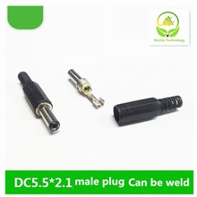 5.5*2.1mm DC Male plug Connector Stocket Can Be Weld for E-bike Charger for Battery DIY 2024 - buy cheap