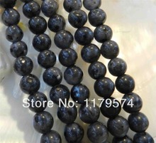 Thermal free deliver goods wholesale and retail Beautiful 8mm India Black Gray Labradorite Jaspers Round Loose Beads 15"  wj496 2024 - buy cheap