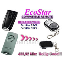 Controle remoto de garagem para ecostar rse2, envio manual rsc2 com código de rolamento 433 mhz, alta qualidade, 2 peças 2024 - compre barato