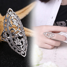 Женское кольцо в стиле ретро, элегантное кольцо с вырезами, ювелирное изделие для свадебной вечеринки 2024 - купить недорого