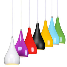 7 Colors Modern Kitchen Coffee Shop Pendant Light Aluminum Alloy E27 AC110V-240V Hanging Droplight Pendant Lamp Lamparas 2024 - buy cheap