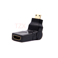 Conector adaptador de Cable compatible con HDMI, 180 grados, 360 grados, Mini HDMI, conector macho C A hembra, 5 unids/lote 2024 - compra barato