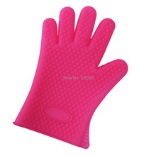 Silicone Glove Baking BBQ Microwave Oven Gloves Silicon Mold Heat Resistant Mitt Pot Holder Kitchen Cooking Tools Color Red 2024 - buy cheap