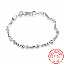 Lekani Water Drops Charms Bracelets Bangles 18.5cm Chain Fine Jewelry 925 Sterling Silver Pulseira De Prata Accessories Bijoux 2024 - buy cheap