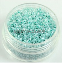 Cuentas de cristal nacarado de 2MM y 200 g/lote, abalorios de cristal azul lago para fabricación de joyas, abalorios para manualidades, pulsera DIY, venta al por mayor 2024 - compra barato