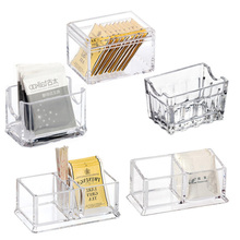 Acrylic Clear Tea Bag Box with Lid Toothpick Holder Kitchen Cabinets Tea Bag Sugar Organizer Holder Chest Storage Hotel Restaura 2024 - buy cheap