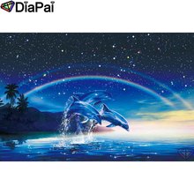 DIAPAI 100% Full Square/Round Drill 5D DIY Diamond Painting "Animal dolphin" Diamond Embroidery Cross Stitch 3D Decor A21197 2024 - buy cheap