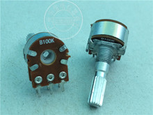 5pcs R1610G 148-type double potentiometer B100K / handle length 25MM / knurled shaft 2024 - buy cheap