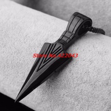 Striking Mens Necklaces Stainless Steel Black Spearhead Arrowhead Pendant Necklace for Men Special Surf Bike Chocker Jewelry 2024 - buy cheap