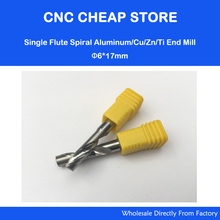 Free Shipping 2PCS 6mm*17mm HQ Carbide CNC Router Bits Single Flute Tools Aluminum Milling Cutter 2024 - buy cheap