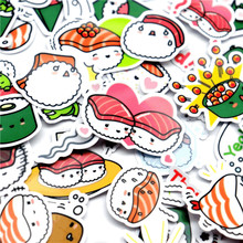 40pcs/pack Creative kawaii self-made Japanese cute sushi stickers scrapbooking stickers /DIY craft photo albums 2024 - buy cheap