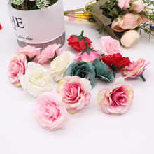 10pcs/lot 4cm mini silk rose head artificial flowers wedding home decoration DIY flower wall scrapbook gift box craft flowers 2024 - buy cheap
