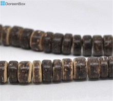 Doreen box hot- 4 fios de concha de coco rondelle contas soltas 8mm 40cm (b12870) 2024 - compre barato