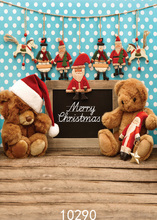 Fondos de fotografía para niños y niños, de Feliz Navidad telón de fondo, Santa Claus, para estudio fotográfico, suelo de madera, vinilo 3D 2024 - compra barato