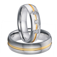 OEM/ODM-anillos de boda de acero de titanio para hombre y mujer, para mujer y Mujer 2024 - compra barato