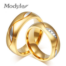 Modyle Gold-Color 6mm Wide Wedding Rings for Men and Women Jewelry 2024 - buy cheap