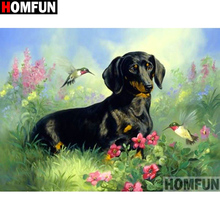 HOMFUN Full Square/Round Drill 5D DIY Diamond Painting "Animal dog" Embroidery Cross Stitch 5D Home Decor A15804 2024 - buy cheap