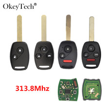 Okeytech estilo do carro remoto chave para honda crv hrv para honda civic stream auto accessoires 313.8mhz id46 chip pcf7961 2024 - compre barato