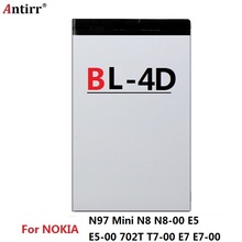 Аккумулятор для телефона для Nokia N97 Mini N8 BL-4D E5 N8-00 702T E5-00 E7 T7-00 BL4D 1200mAh 2024 - купить недорого