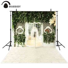 Allenjoy-Fondo de fotografía de hojas de primavera para boda, telón de fondo de flor para puerta y pared, utillaje para sesión fotográfica de estudio fotográfico 2024 - compra barato