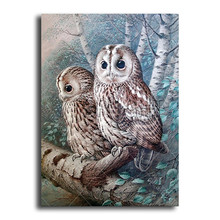 5D Diamond Embroidery Mosaic Cross Stitch Diamond Painting Animal Owl Round Diamond Rhinestone Painting Full Square Drill Y2 2024 - buy cheap