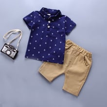 Children Clothes Summer Baby Boys Clothes Shirt+Shorts Outfit Kids Clothes Boys Sport Suit Toddler Boys Clothing Sets 2024 - buy cheap