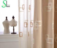 Box New Cotton Stereo Curtain Collocation Embroidered Korean Geometric Curtains Cortinas Living Room Sheer Tulle Kitchen Modern 2024 - buy cheap