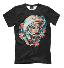 Camisetas de moda de verano para mujer, Camiseta lisa de 100% algodón, programa espacial ruso Gagarin, estampado HQ 2024 - compra barato