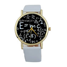 Top Brand Quartz-watch Women Casual Math Symbols pattern Faux Leather Analog Watch for women Wristwatches Relogio Masculino &Ff 2024 - buy cheap