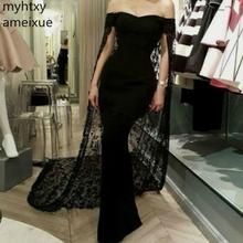 Black Sexy Special Occassion Plus Size Evening Dresses 2021 Strapless Mermaid Floor Length Gown With Lace Train Robe De Soiree 2024 - buy cheap