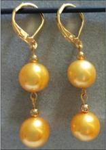 Pendiente de perla blanca de Mar del Sur, Arete de oro sólido de 14k/20, Marke AAA, 10-11MM, envío gratis 2024 - compra barato