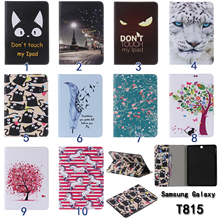 Capa de couro pu com apoio para samsung galaxy, capa para tablet samsung galaxy tab s2 9.7 5. 0 t815 t810 2024 - compre barato