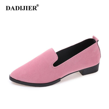 DADIJIER 2018 Spring New Solid Color Pointed Wild Fashion Low Heel Thick With Work Shoes Set Foot Women's Shoes Tide Shoes wyq68 2024 - buy cheap