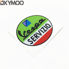 Adesivo decorativo para capacete de moto ou motocicleta, faça você mesmo, à prova d'água, para piaggio vespa serviço 8x8cm 2024 - compre barato