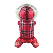 New Red Plaid Hooded Winter Dog Clothes Thick Dog Jacket Chihuahua Puppy Pet Warm Winter Coat Dog Costume S-XL 2024 - buy cheap